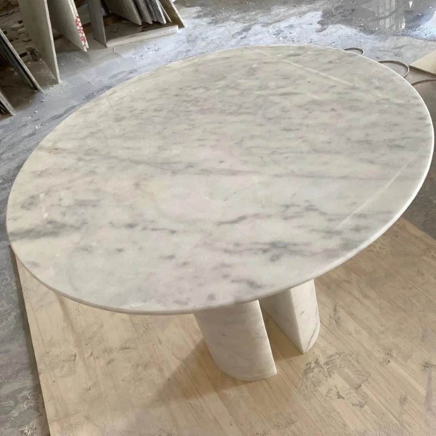 Cararra Marble Side Coffee Table Cararra Marble Side Coffee Table